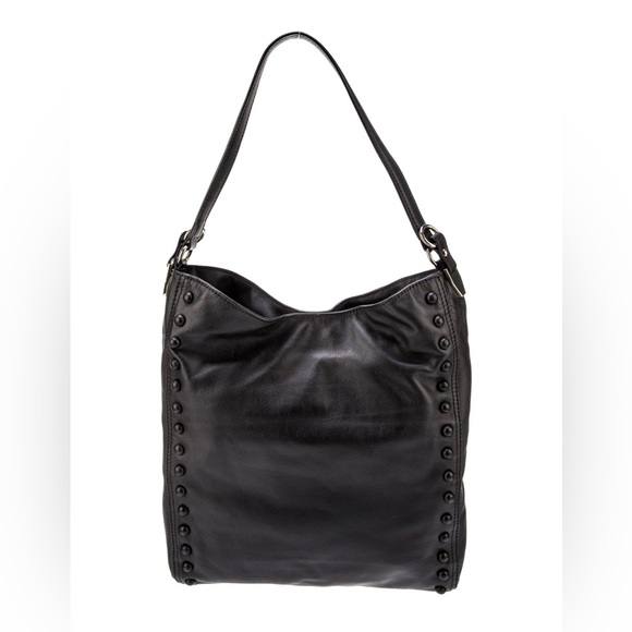 Loeffler Randall Handbags - Loeffler Randall Black Leather Studded Shoulder Bag | classic everyday tote work